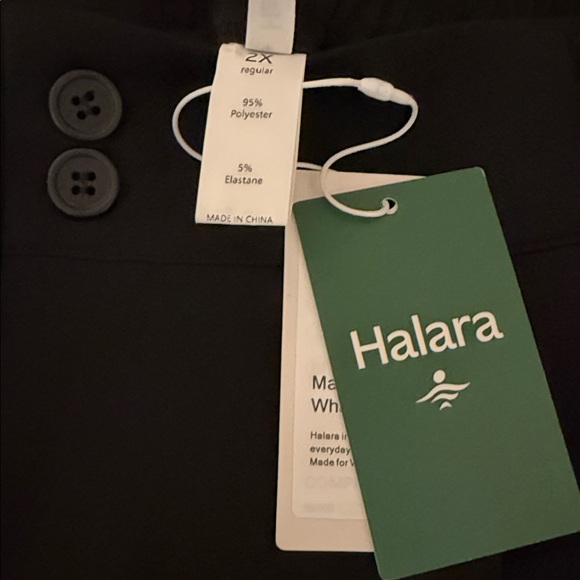 🆕 Halara High Waisted Shirred Straight Leg Work Pants, Size 2X - Picture 7 of 7